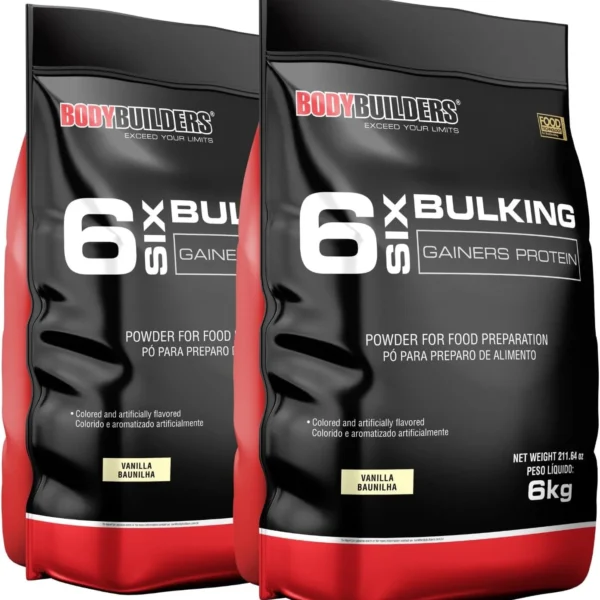 Kit 2x Hipercalórico 6 Six Bulking Baunilha 6kg – Bodybuilders