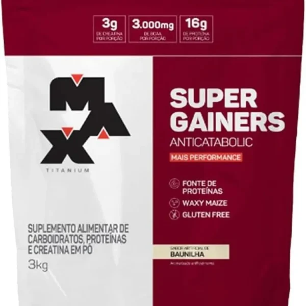 Max Titanium Super Gainers (3Kg) – Sabor Baunilha